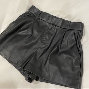 Zara Faux Leather Shorts Medium